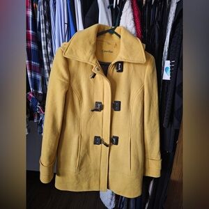Calvin Klein Women's Mustard Trench Coat